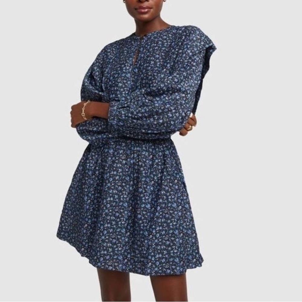 NWT Apiece Apart Olga Mini Dress in Leafy Floral, Size Medium